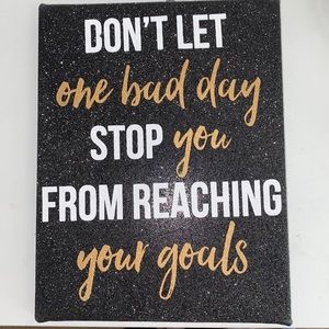 Motivational picture board sign